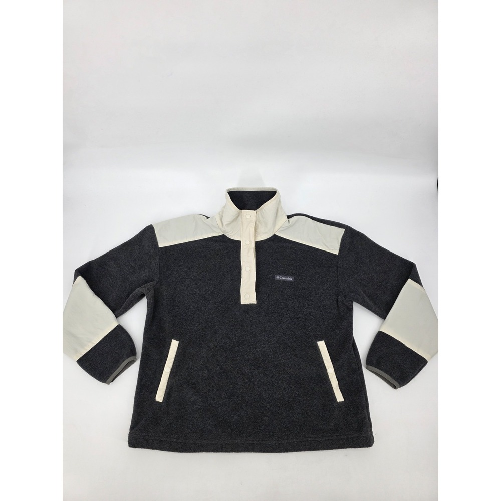 Columbia Benton Springs Crop‎ Pullover Women's Size XL Gray/White